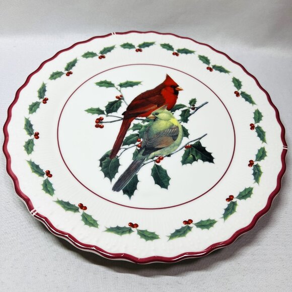 Christmas Cardinal Plate Andrea by Sedak National Wildlife Federation 10” Japan - Picture 4 of 8